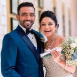 Robin Uthappa with his wife