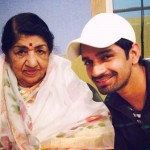 Vishal Singh with Lata Mangeshkar