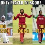 Chris Gayle's century record