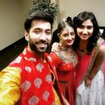 Nakuul Mehta with his wife and Rashami Desai