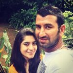 Puja Pabari with her husband Cheteshwar Pujara