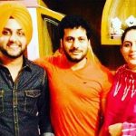 Mehtab Virk with Punjabi singer Surjit Khan and sister Navneet