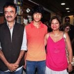 Rajkumar Hirani with his wife and son