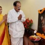 Venkaiah Naidu with his wife