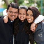 Amruta Fadnavis With Her Husband and Daughter