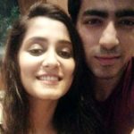 Anuj Pandit Sharma with Srishti Jain