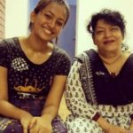 Ester Noronha with Saroj Khan