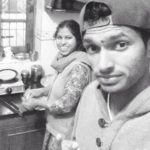 Navdeep Saini with his mother