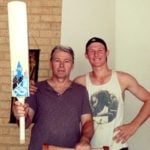 Cameron Bancroft with his father