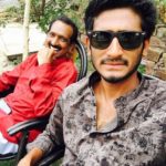 Khaleel Ahmed with his father Khursheed Ahmed