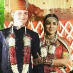Andrei Koscheev with his wife Shriya Saran