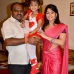 H. D. Kumaraswamy With His Second Wife Radhika Kumaraswamy And Daughter