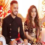 Nitish Rana and Saachi Marwah engagement photo