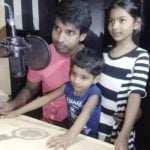 Soori With His Children Vennila And Sarvan