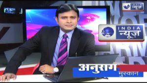 Anuraag Muskaan as an anchor on India News