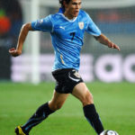 Edinson Cavani playing fot Uruguay in 2010 FIFA World Cup