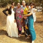Shweta Mahadik with her parents, sister Prajakta Mahadik, and son Abheer Bhende