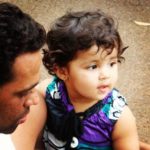 Ayat Shaikh (Childhood) with her father