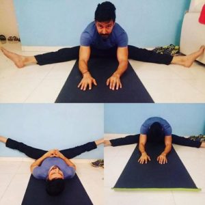 Karan Aanand doing exercise