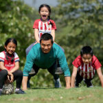 Bhaichung Bhutia with his children