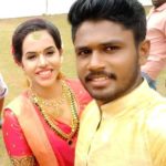 Charulatha with her husband Sanju Samson