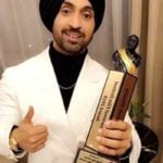 Diljit Dosanjh With Dadasaheb Phalke Award for the Most Trending Personality of the Year