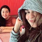 Fizah Khan with her mother