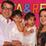 Priti Sapru with her husband and daughters