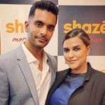 Angad Bedi with his wife Neha Dhupia