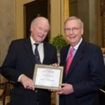 McConnell receiving Tax fighter award
