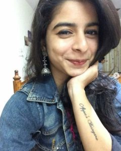 Siddhi Mahajankatti's tattoo