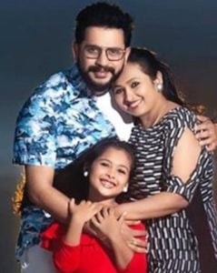 Jayashree Rao with her husband and daughter