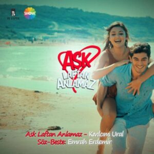 Poster of Hande Erçel's television show Aşk Laftan Anlamaz