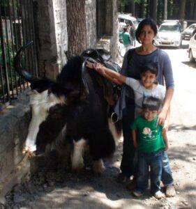 Kishore Kumar G's wife, Vishalakshi, along with her kids